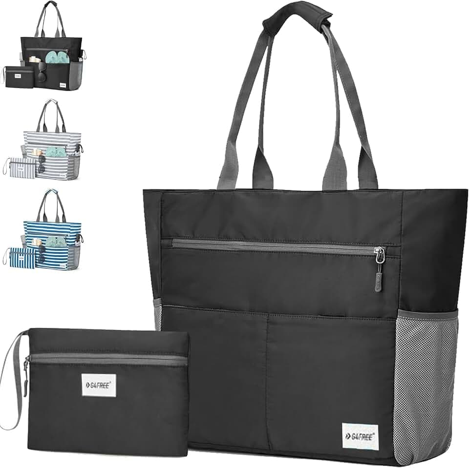 Strandtasche, Familie Groß Badetasche, Strandtasche mit Reißverschluss Shopper Damen Groß Badetasche, für Strand Urlaub Reisen