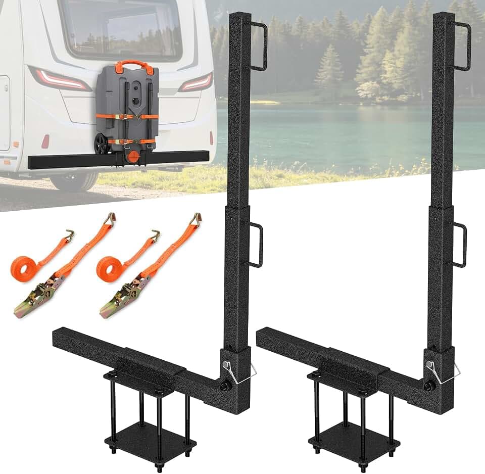 Nilight RV Bumper Tote Tank Carrier Fits 4"-4.5" Square RV Bumpers