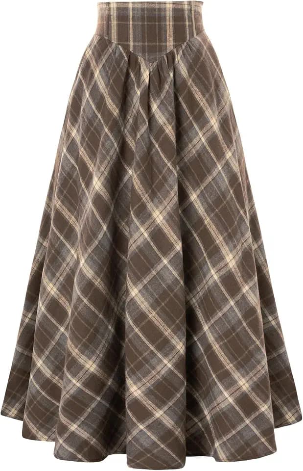 SCARLET DARKNESS Rock Damen Herbst Mittelalter Hohe Taille Lacing Maxi Rock