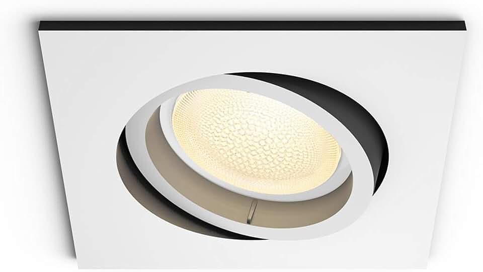 Philips Hue White & Col. Amb. LED Einbauspot Centura, eckig, dimmbar, 16 Mio. Farben, steuerbar via App, kompatibel mit Amazon Alexa (Echo, Echo Dot)