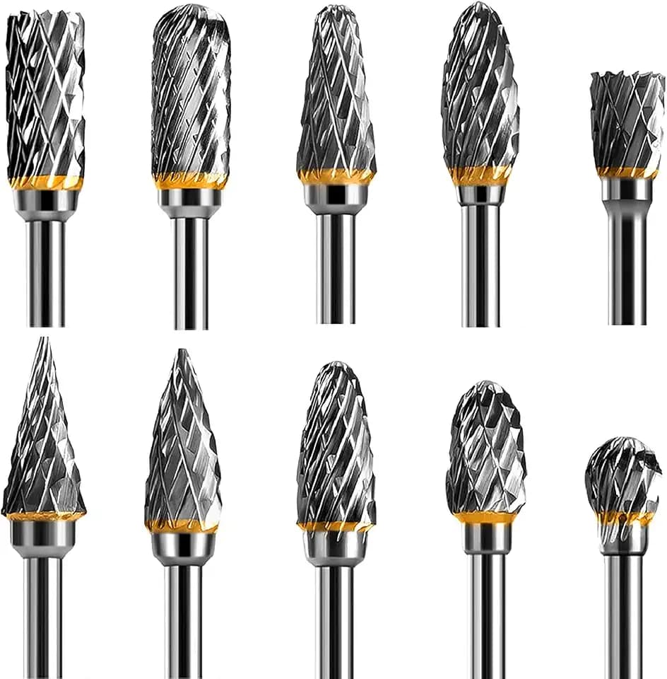 shengbenhao Hartmetall-Frässtifte mit Doppelschnitt, Rotationsfräser-Set