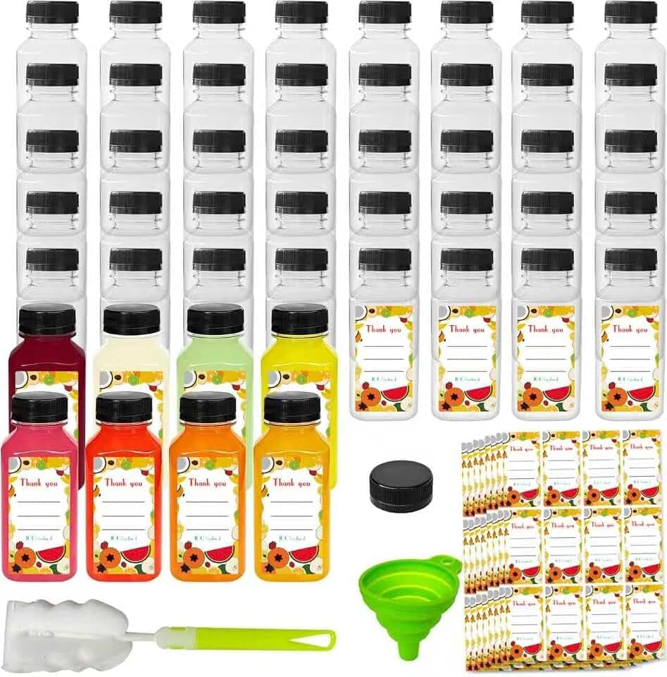 48pcs 8oz Juice bottle with caps