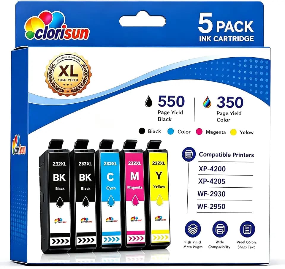 Remanufactured Ink Cartridges Replacement for Epson 232XL 232 Ink Cartridge