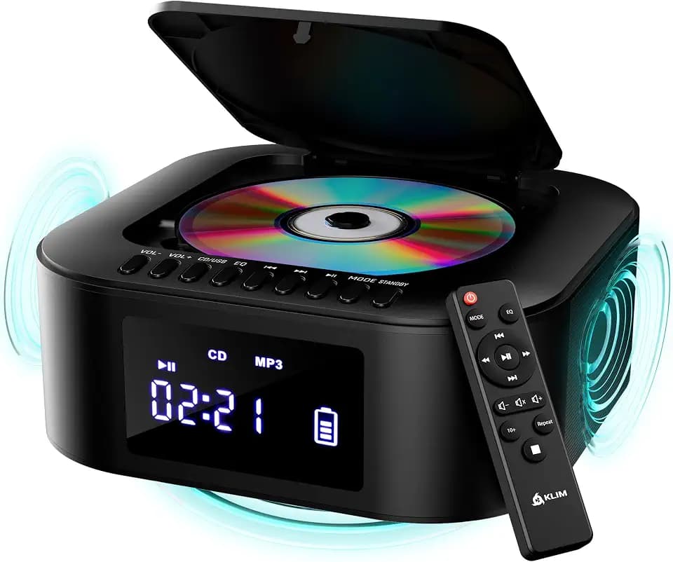 E1 Portable CD Player Boombox, with Subwoofer, Extra Bass