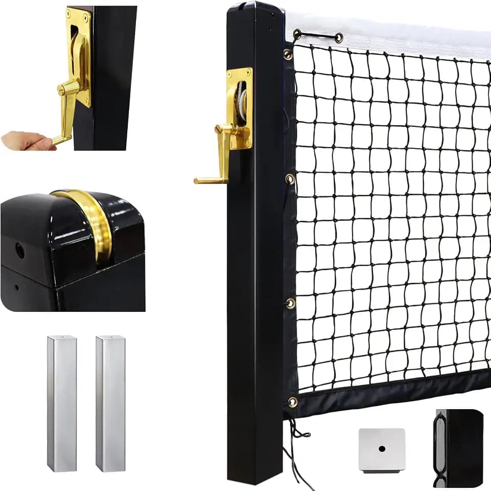 Seliyoo In-Ground Pickleball Net System, 22FT, Permanent Court