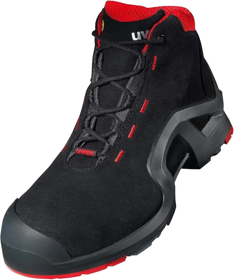 Uvex 1 x-tended support S3L Sicherheitsstiefel Herren – ESD Arbeitsschuhe, metallfrei, durchtritthemmend, rutschfest, wasserabweisend, Schnürstiefel