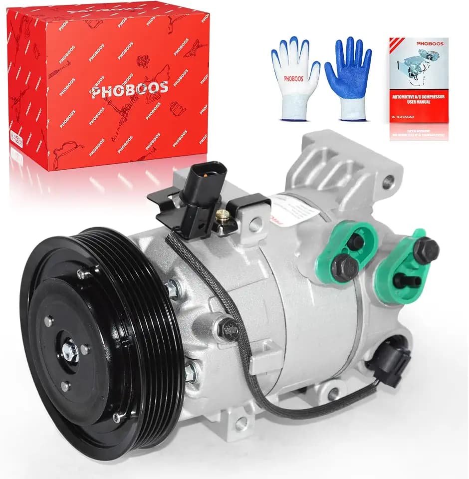 PHOBOOS A/C Compressor with Clutch Compatible with Kia & Hyundai