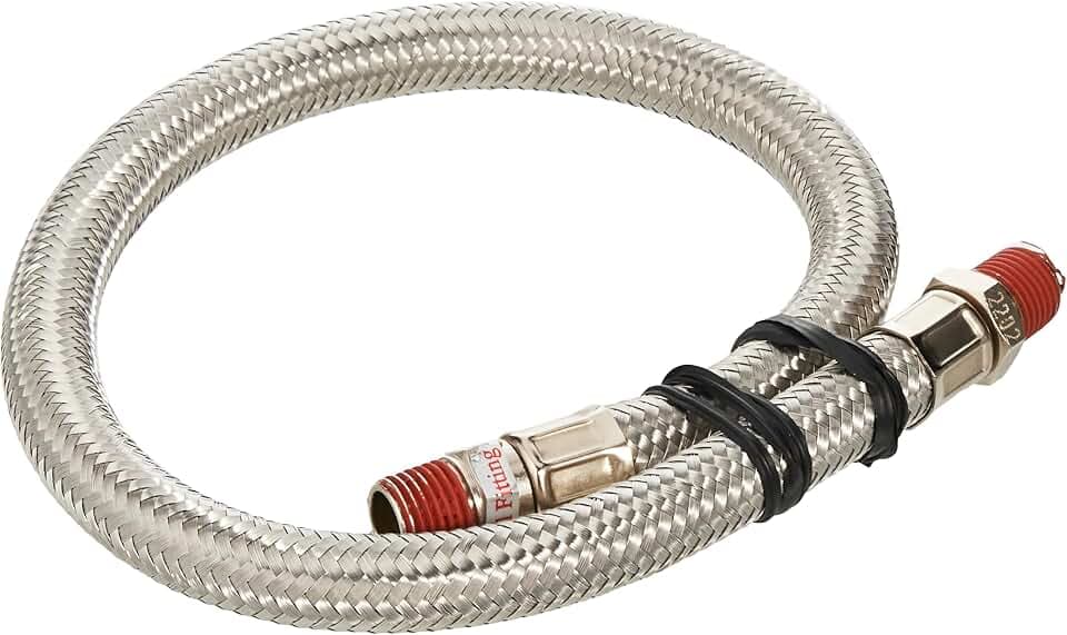 Viair 92804 18" Stainless Steel Braided Leader Hose without Check Valve