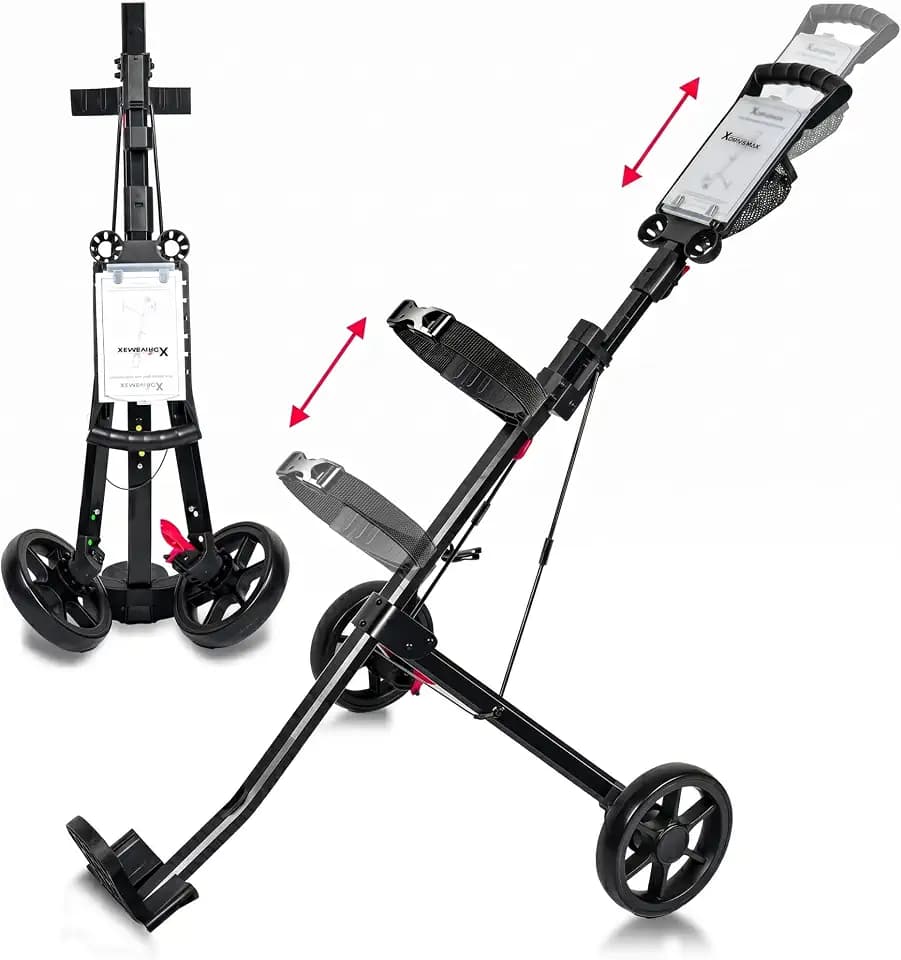 XDriveMax Golf Pull Push Cart 2 Wheel,Foldable Golf Push Cart for Golf Clubs,Lightweight Folding Golf Walking Pull Carts,dsad