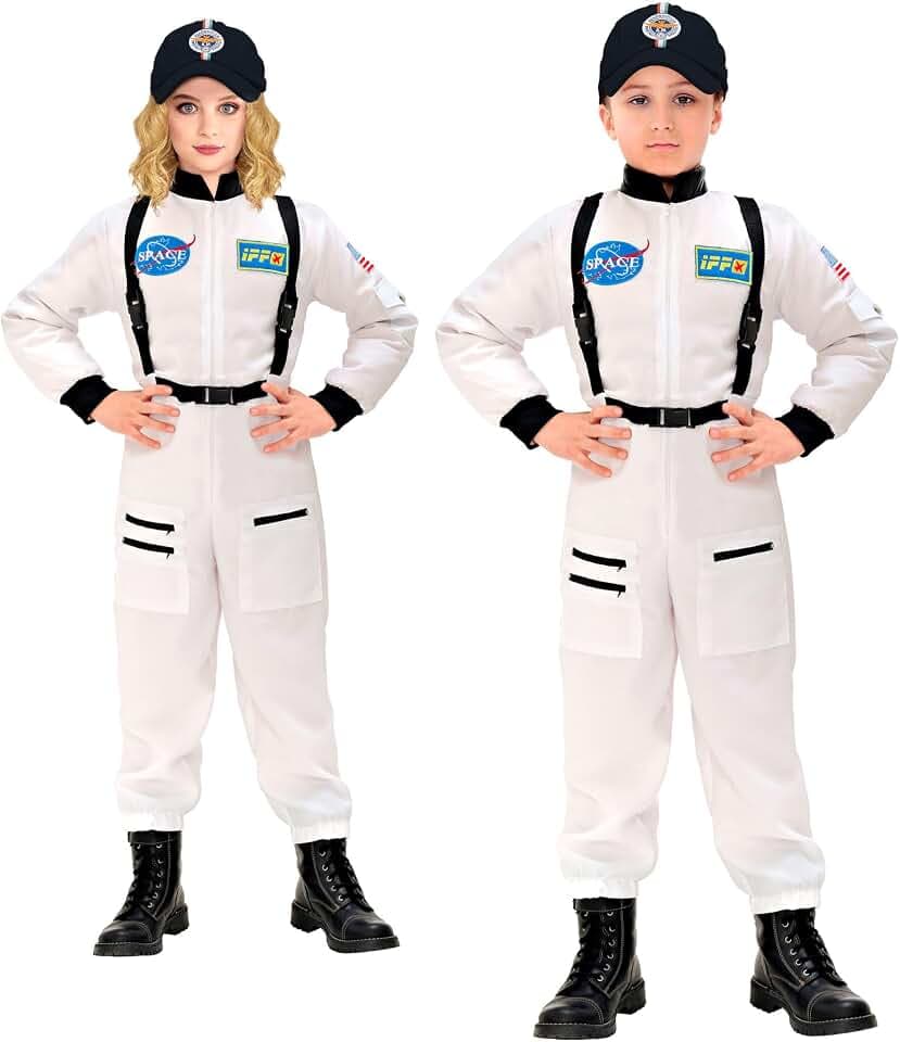 W WIDMANN MILANO Party Fashion Astronaut Kostüm Space für Kinder | Weiß