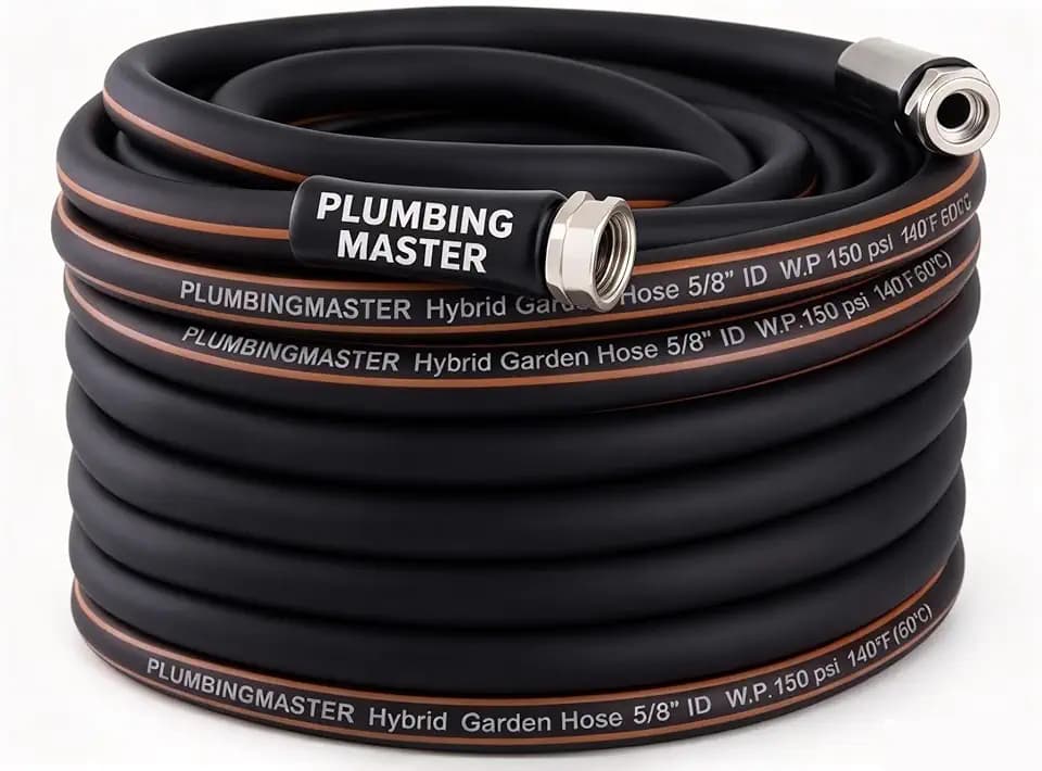 100FT Garden Hose, 5/8" Lightweight Flexible Water Hose with 3/4" Fittings