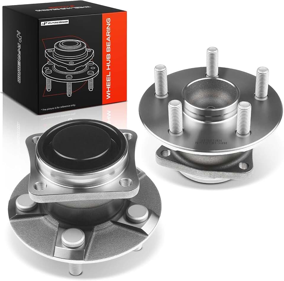 A-Premium 2 x Rear Wheel Bearing and Hub Assembly with 5-Lug