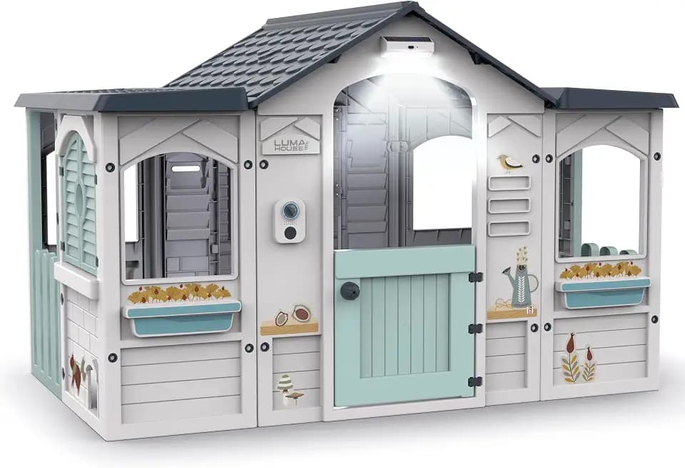 Chicos - Luma House | Geräumiges In- und Outdoor Spielhaus mit Licht, Sound, aufklappbaren Fenstern, Briefkasten & Stickern | Ab 2 Jahren (89656)