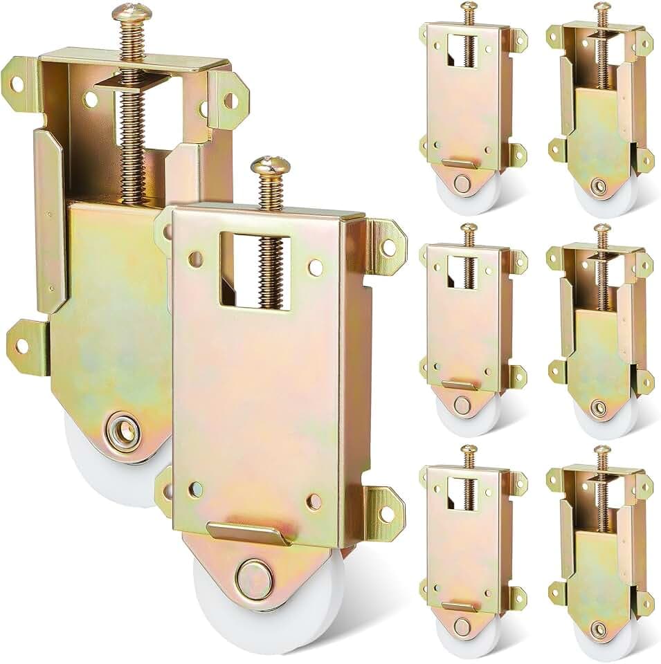 Therwen 8 Pcs 1-1/2" Sliding Mirror Closet Door Roller 2-1/2" Vertical High