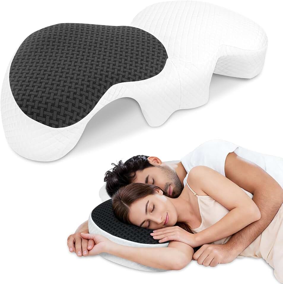 HOMCA Seitenschläferkissen für Paar mit Armloch Memory Foam, 72x37x15cm