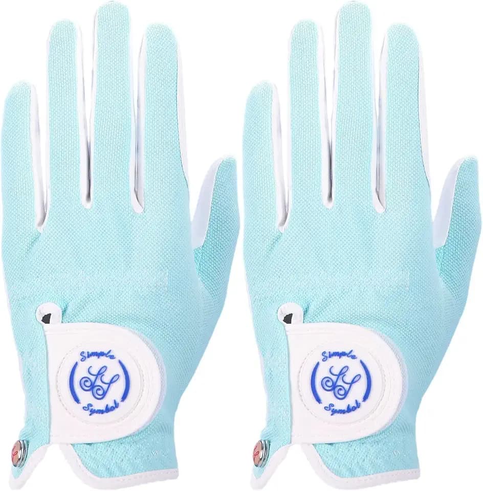 Men's RainGrip Golf Glove Two Pack,Hot Wet Weather Comfort,（Two Left Hands Or Two Right Hands ） Four Colors to Choose from White/Green/Navy Blue/Sky