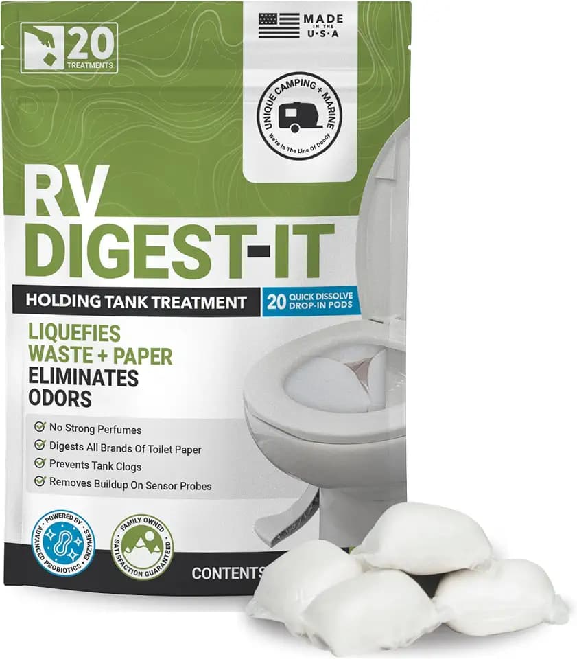 Unique RV Digest-It Drop-In Pods RV Tank Treatment, 20 Count