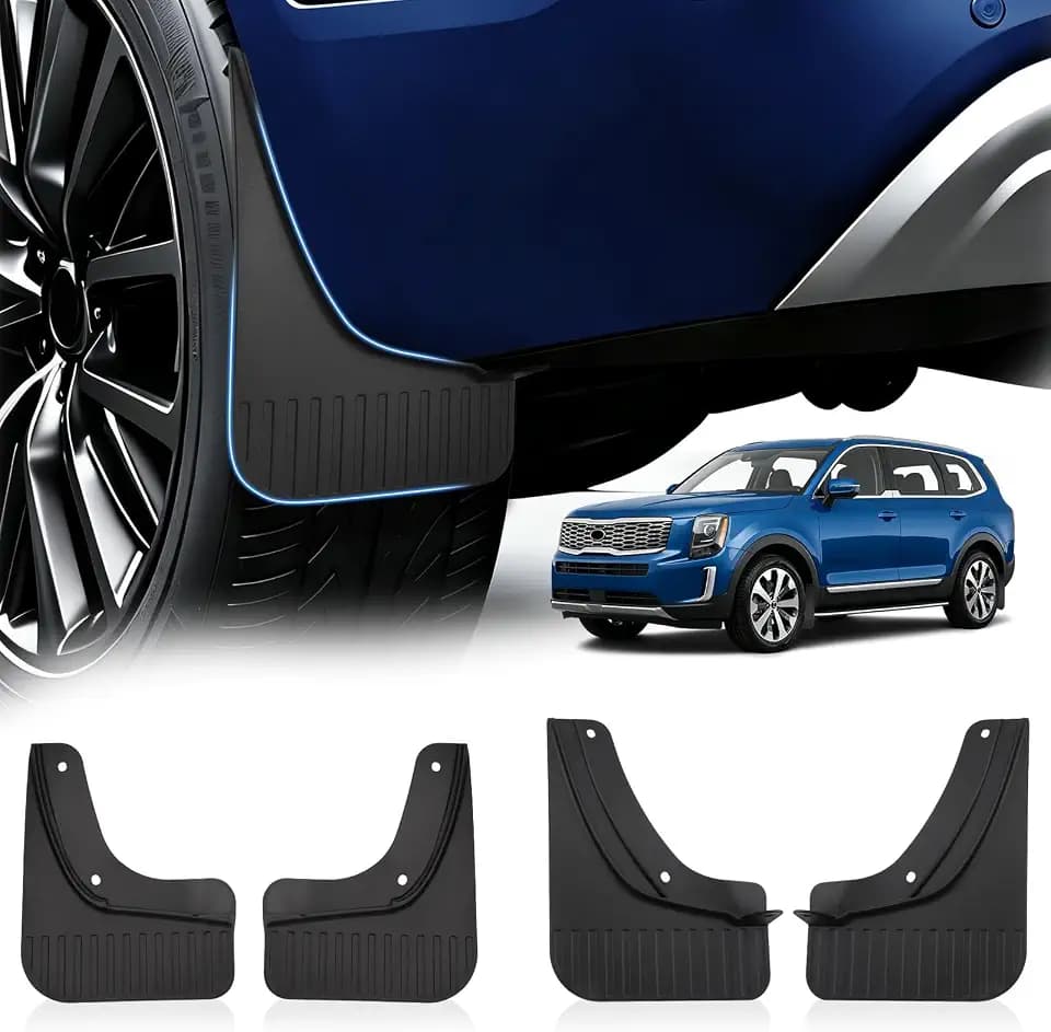 Autorder Mud Flaps for 2020-2026 Kia Telluride Accessories All-Weather Splash Guards Protect Paint Mudflap No Drilling Required Mud Guard Set 4PCS