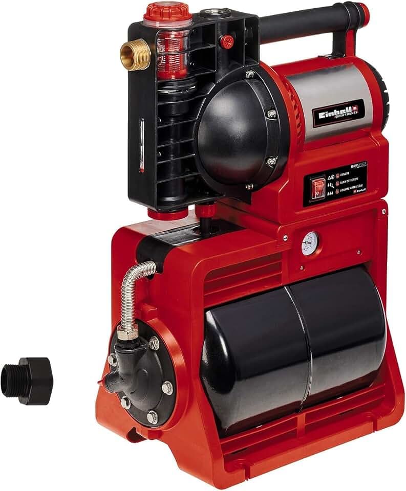 Einhell Hauswasserwerk GE-WW 1246 N FS (1.200 Watt, 4600 L/h max. Fördermenge, Flow-Sensor inkl. LED-Anzeige, Schmutz-/Saug-/ Wasserfüllanzeige, Frostschutz, Trockenlaufsicherung, 20 l Tank)
