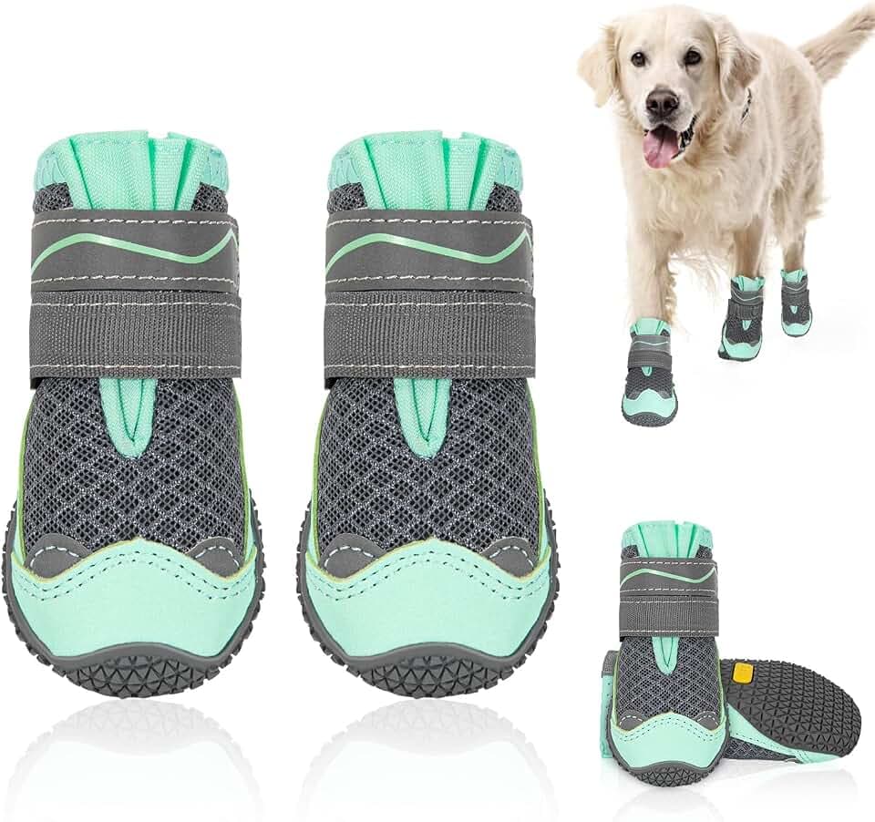 SlowTon Dog Shoes for Large Small Medium Dogs - Breathable Dog Boots