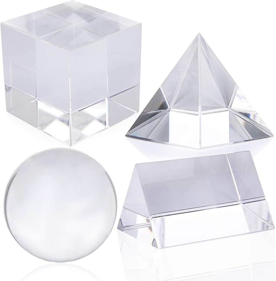 Set mit 4 optischen Kristallprismen-Set K9 mit Prism für den Unterricht von Wissenschaft, Physik, Spielen und Fotofotografie