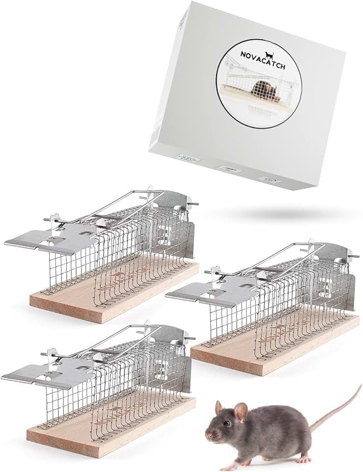 Novacatch® Mausefalle (3 Stück) DAS ORIGINAL Lebendfallen mit Doppeltür