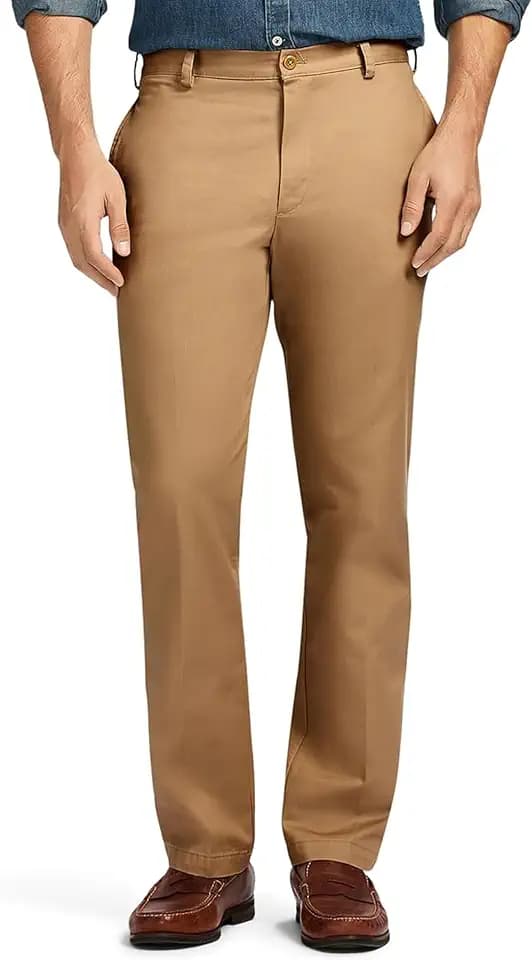 Izod Men's American Chino Flat Front Slim Fit Pant