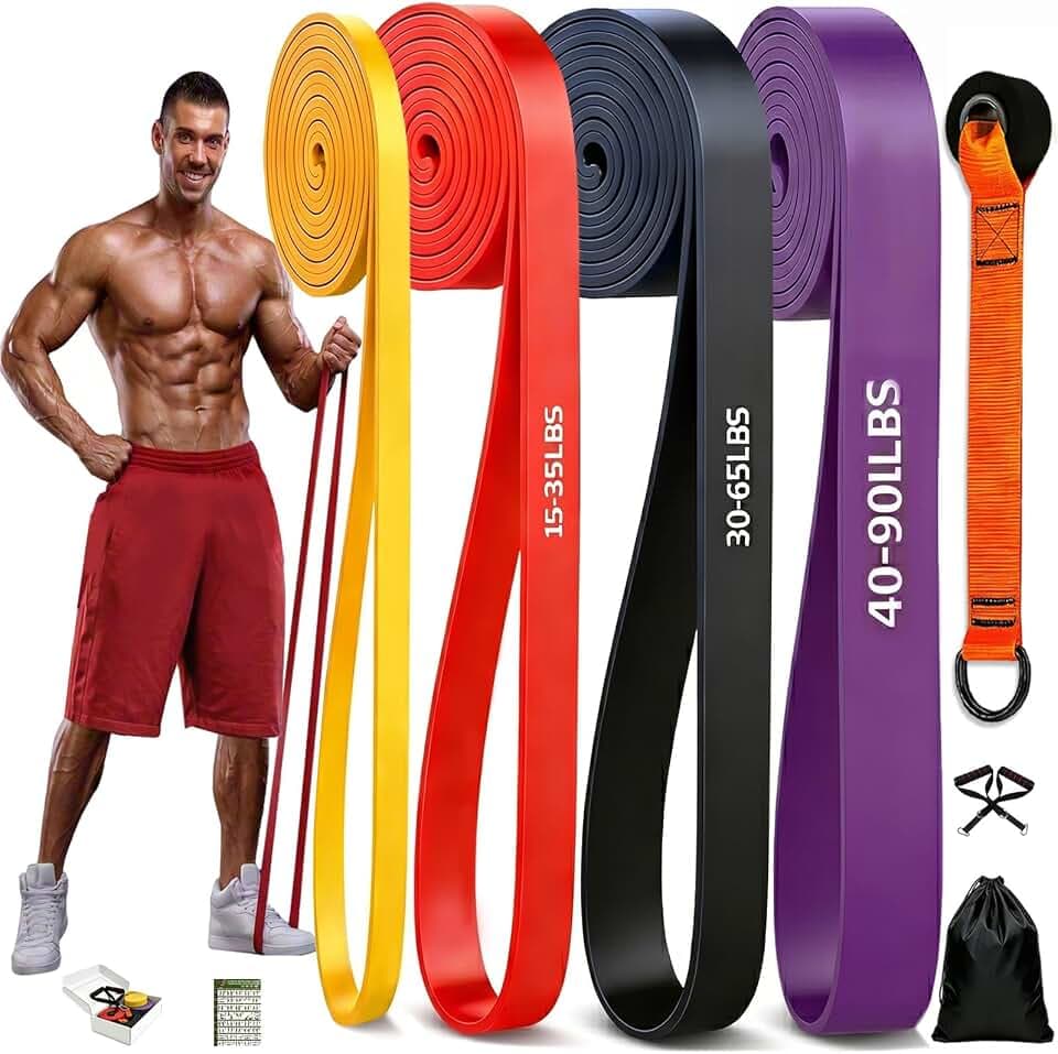 Resistance Bands Set, Widerstands & Fitnessbänder TPE Latex-frei
