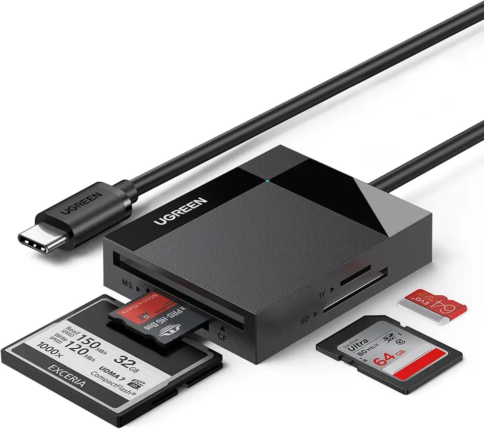 UGREEN 4 in 1 USB C Kartenleser SD/CF/Micro SD Card Reader