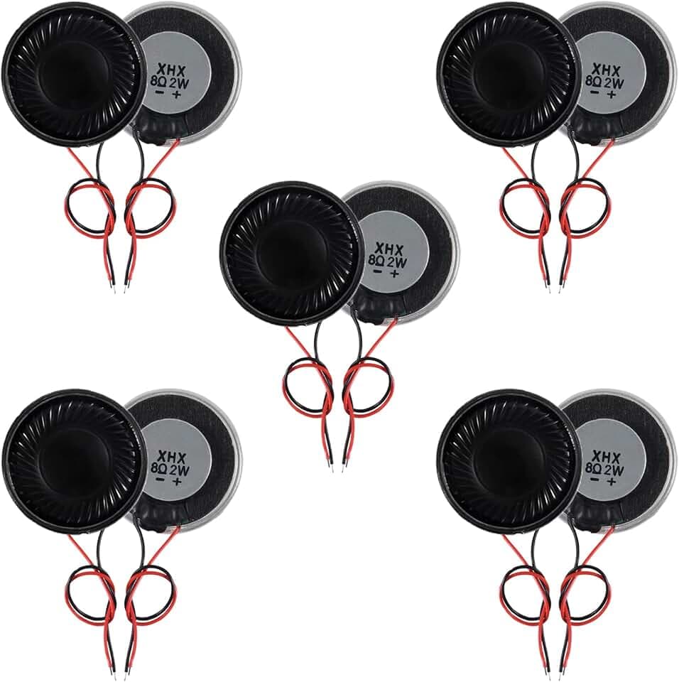 10Pcs Mini Loudspeaker Metal Shell Round Internal Magnet Speaker 2W 8 Ohm for Mini Speakers DVD Evd Multimedia Speakers