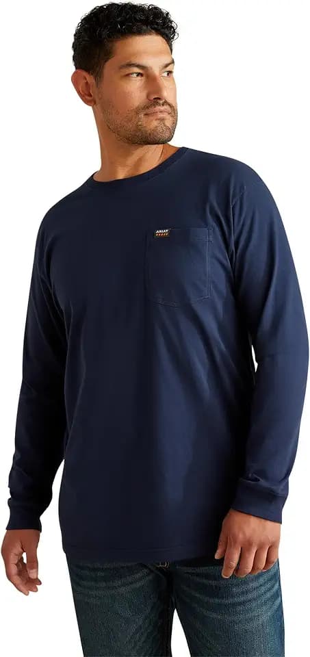 Ariat Men's Rebar Cotton Strong Standard Pocket Long Sleeve T-Shirt