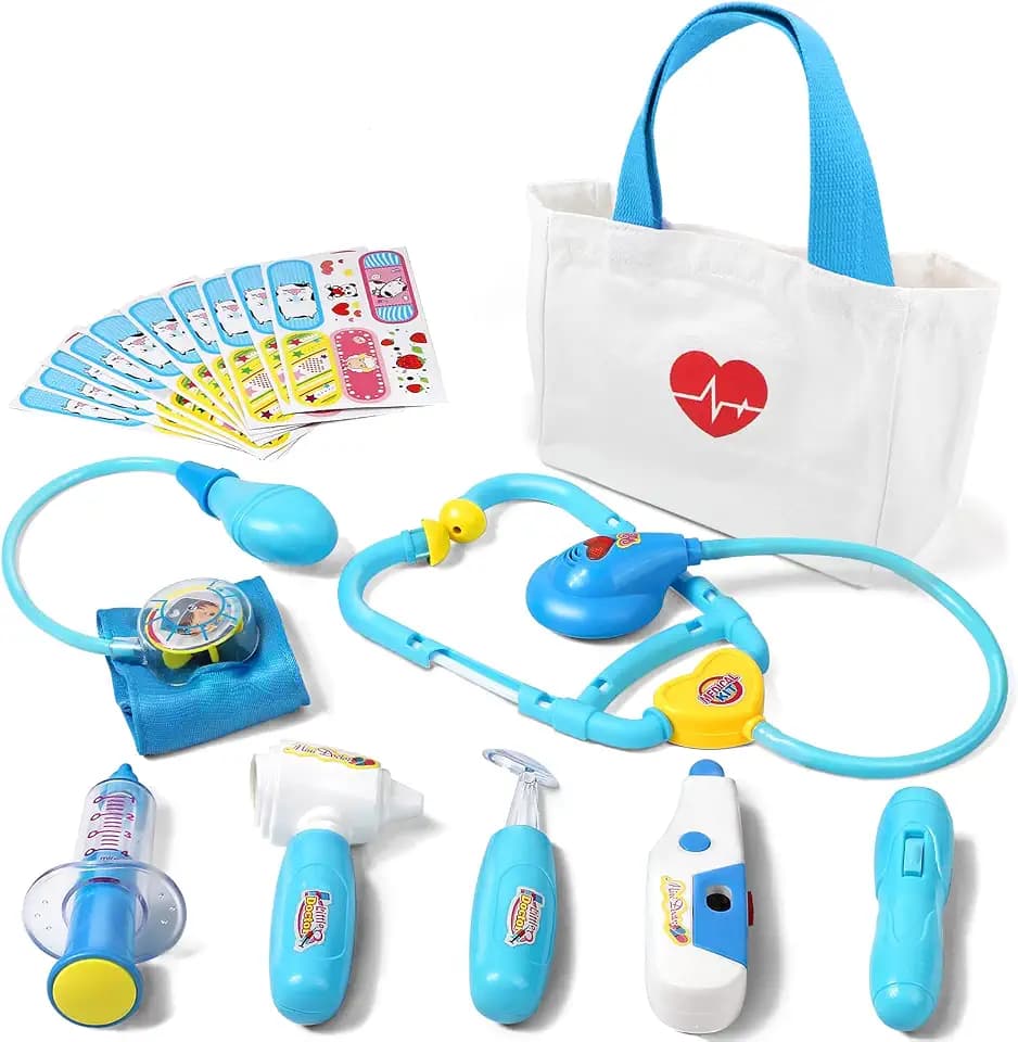 Liberry Doctor Kit Toys for Toddlers Ages 3 4 5 with Light & Sound, Blue