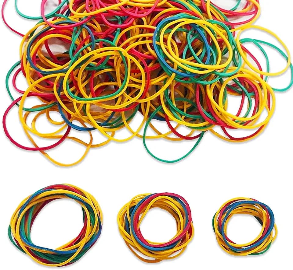 Gummiringe Verschiedene Größen, 1000 Stück Bunte Gummibänder
