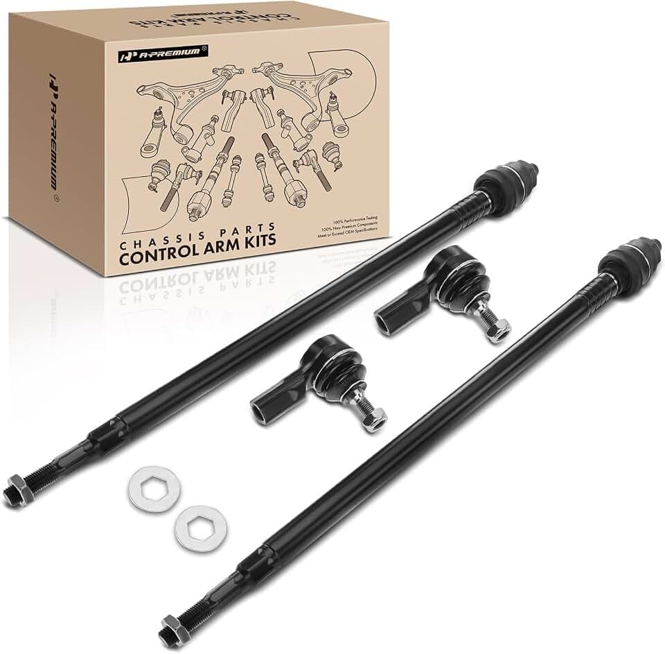 A-Premium Front Inner & Outer Tie Rod End Kit, Compatible with Honda