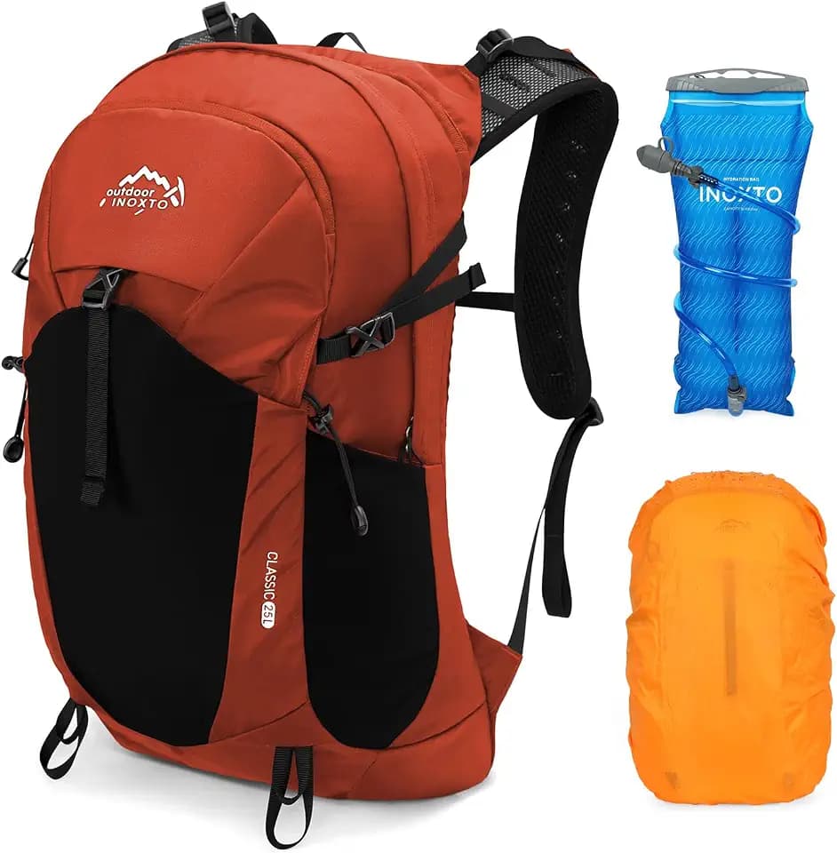 IX INOXTO Hiking Hydration Backpack with 2L/3L Water Bladder for Women and Men18L/25L Water Backpack for Hiking, Cycling, Climbing, Camping