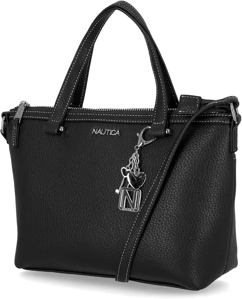 Nautica Mariner Women’s Satchel Handbag with Crossbody Strap, Top Handle Hobo Purse Everyday Shoulder Bag