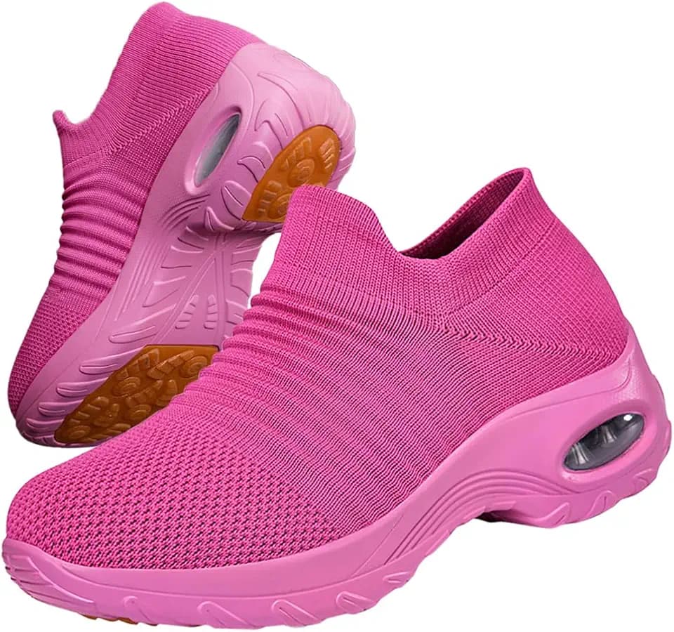 Non Slip Work Shoes Women, Slip On Sneakers Women,Work Shoes Walking Gym Nurse Mesh Casual Fashion Sneakers Comfort Breathable Lightweight
