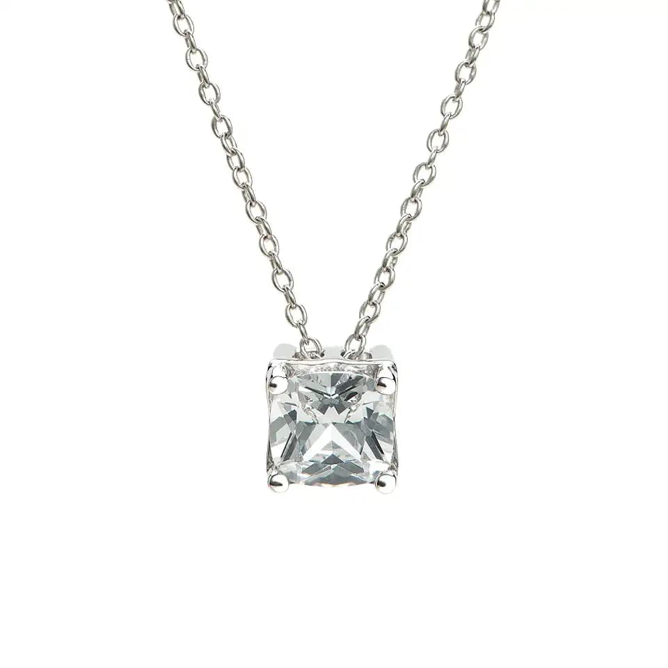 Ankra Damencollier 45cm mit Zirkoniaanhänger 925er Sterling-Silber rhodiniert VNAKRJ-NL0060