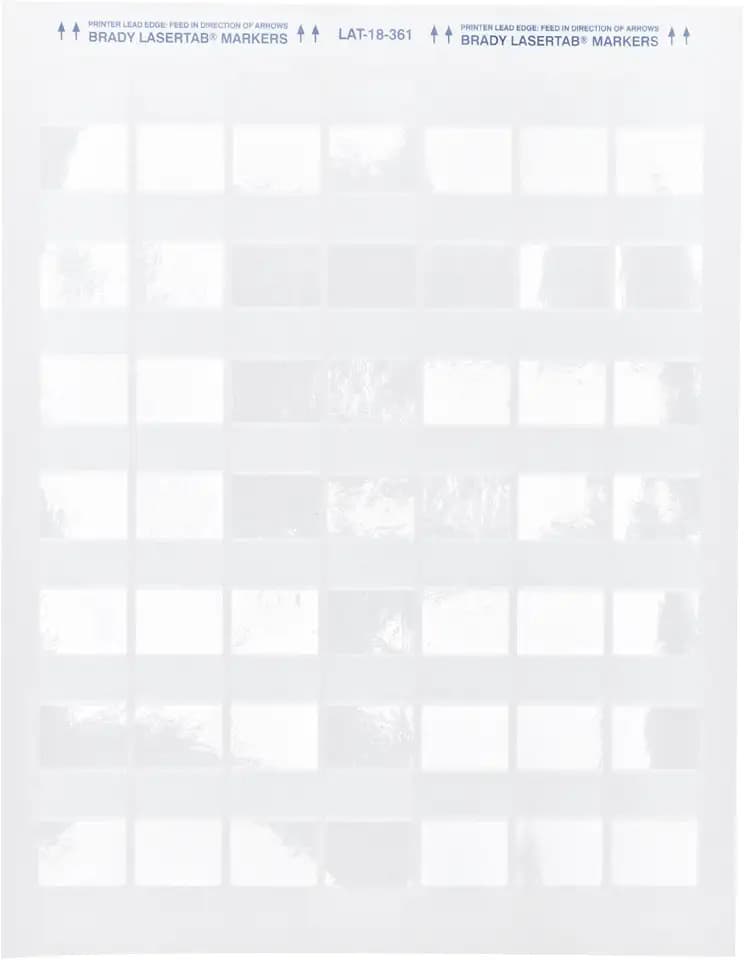 Brady LAT-18-361-1 Self-Laminating Laser Printable Polyester Labels (LAT-18-361-2.5) - Matte Finish, White/Translucent Labels - 1" Width, 1.33" Height (Pack of 1000)
