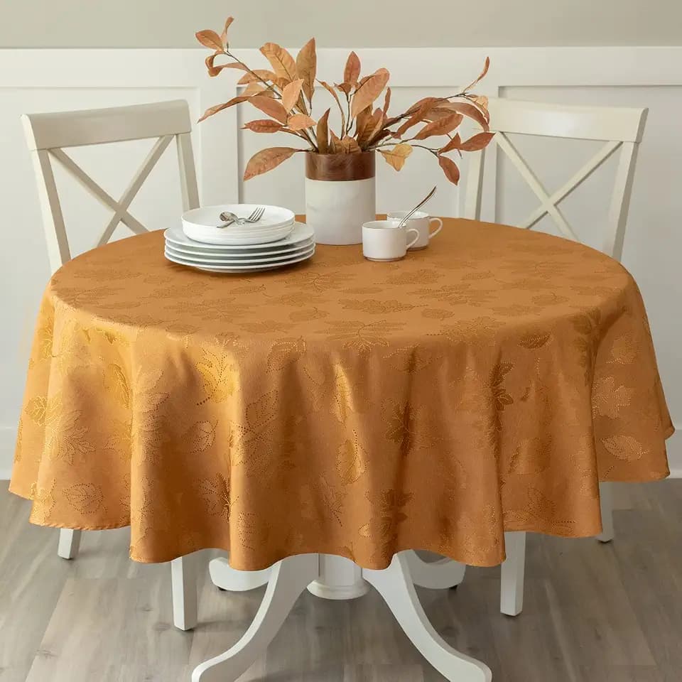 Benson Mills Harvest Legacy Tablecloth (Amber 70" Round)