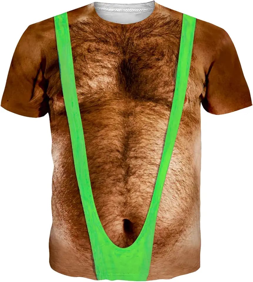 uideazone Mens 3D Funny Graphic T Shirt Novelty Short Sleeve Costume Tees