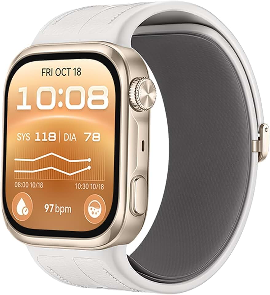 HUAWEI Watch D3 Smartwatch mit Blutdruckmessung, 11,3-mm-Profil, Blassgold