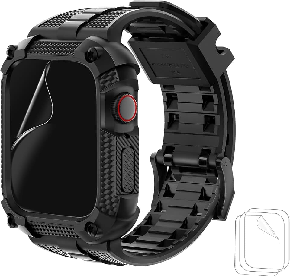 Wristitani kompatibel mit Apple Watch Armband 40mm 44mm 41mm 45mm 49mm Ultra Stoßfest Sport Wassserdicht Armband, Robuste Schutzhülle mit Displayschutz, Ersatzarmband für iWatch Serie 9 8 7 Se 6 5 4