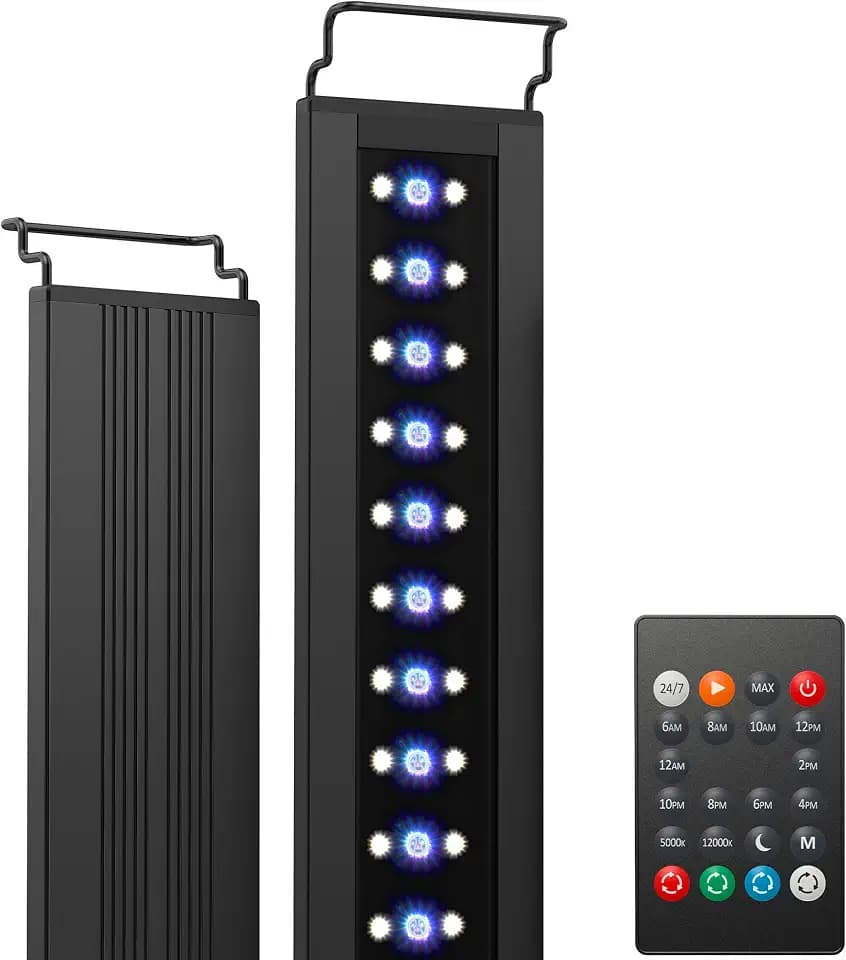 NICREW C10 24/7 Aquarium Beleuchtung, Vollspektrum LED, 120-150 cm, 36W