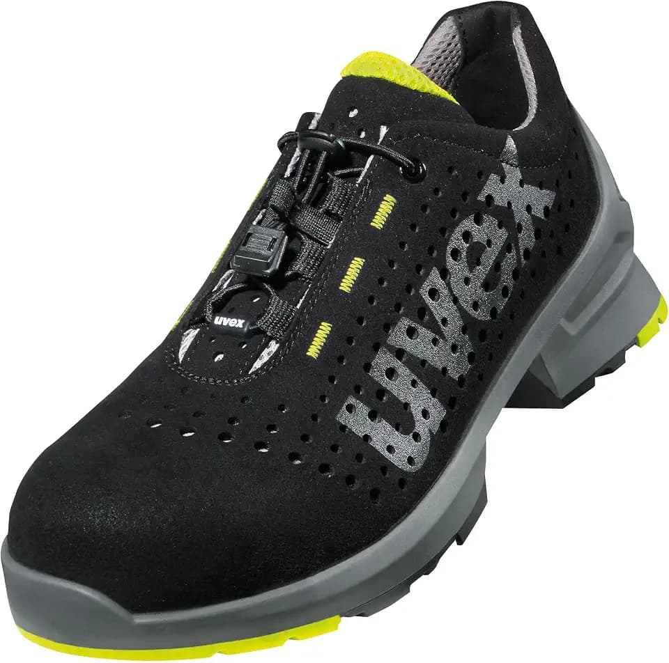 Uvex 1 S1 Sicherheits-Halbschuh gelocht - metallfrei, atmungsaktiv, ESD Arbeitsschuh, Rutschhemmende PU-Sohle SR, W11
