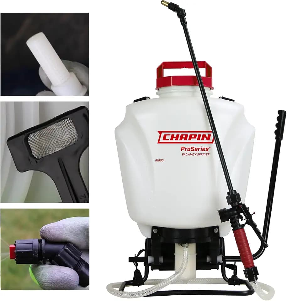 CHAPIN 61800 ProSeries 4-Gallon Backpack Sprayer, 3-Stage Filtration