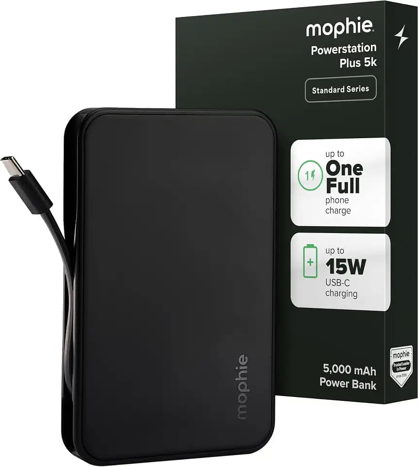 mophie Powerstation Plus mini 5K Portable Charger, Standard Series