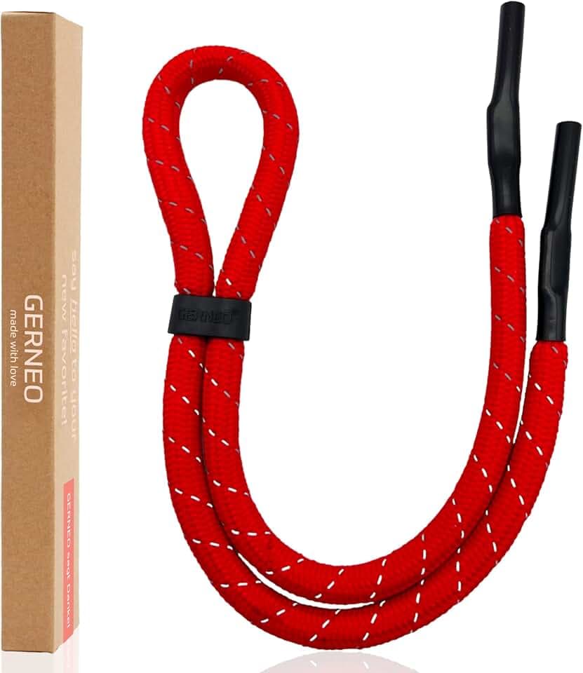 ORIGINAL – schwimmfähiges Sport Brillenband Neopren – reflektierenden Streifen – diverse Farben – verstellbar mit Kabelzug – wasserfestes Sportbrillenband & fester Halt für Wassersport