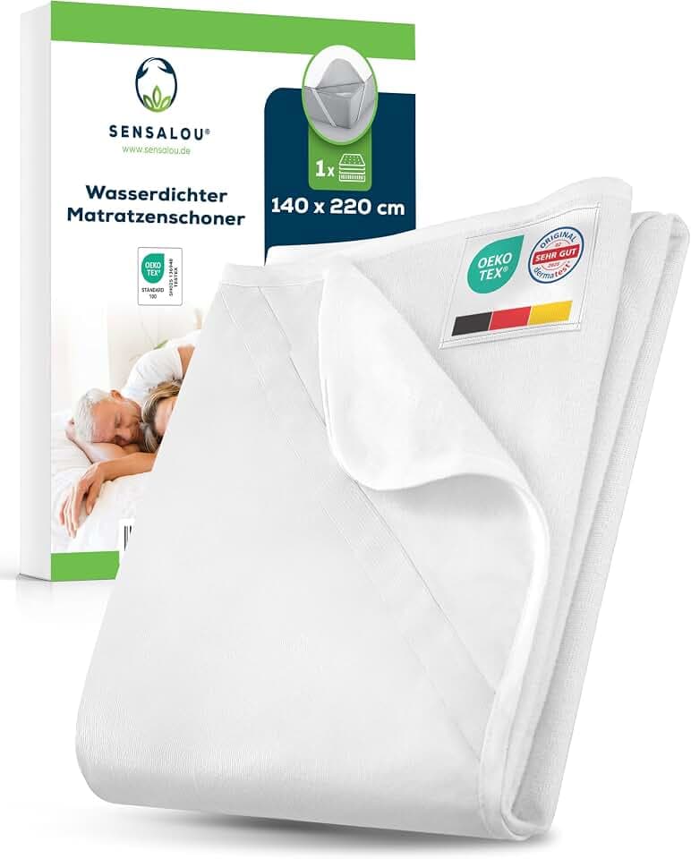 Sensalou Matratzenschoner Wasserdicht 140x220 cm - Matratzenauflage Frottee