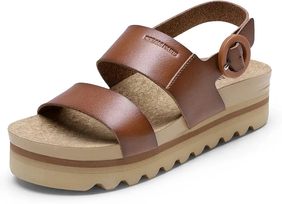 DREAM PAIRS Women's Platform Wedge Sandals with Arch Support